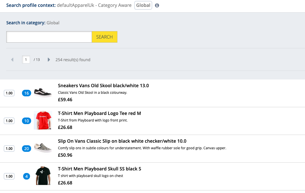 Grouped search result count shown in Adaptive Search