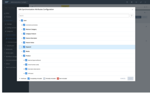 Administration Cockpit — Management of Synchronization Rules between Catalog Versions