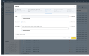Product Cockpit — Mass Data Editing