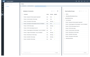 Product Cockpit — Dynamic Data Modeling View, validation rules and Data Quality Groups